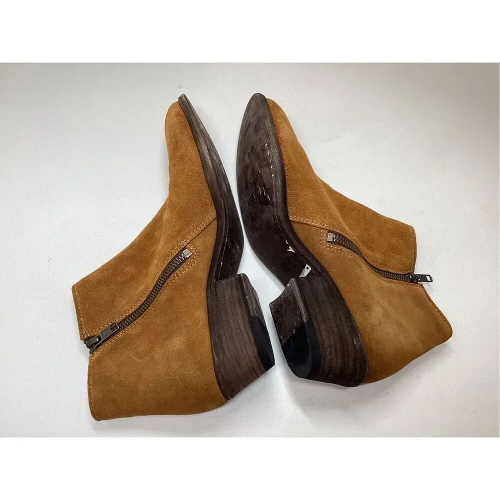 Frye carson brown bronze piping suede boots‎